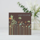 Bridal Shower Invitation with Flowers Kaart (Staand voorkant)
