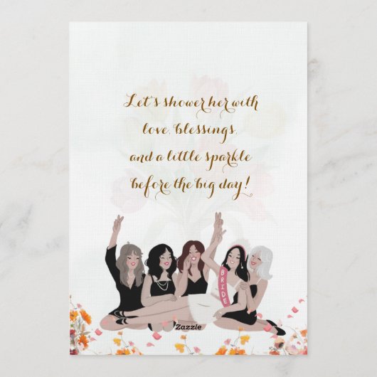 Bridal Shower Invitations Kaart (Achterkant)