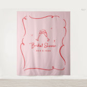 Bridal shower modern natural elegant handwritten wandkleed (Voorkant)