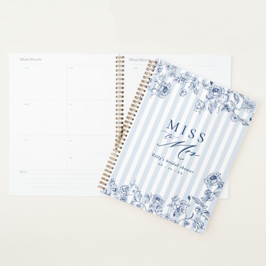 Bridal Shower Paper Planner Something Blue Book (Devant avec enveloppe)
