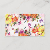 Bridal Shower Recipe Request Spring Pastel Floral Informatiekaartje (Achterkant)