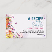Bridal Shower Recipe Request Spring Pastel Floral Informatiekaartje (Voorkant)