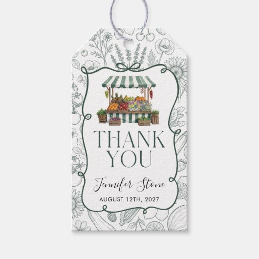 Bridal Shower Sage Green Cadeaulabel (Voorkant)