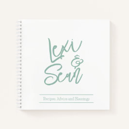 Bridal Shower Sage Green Spiral Notebook Notitieboek