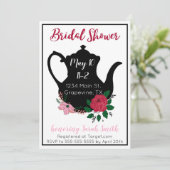 Bridal Shower Tea Invitation Kaart (Staand voorkant)