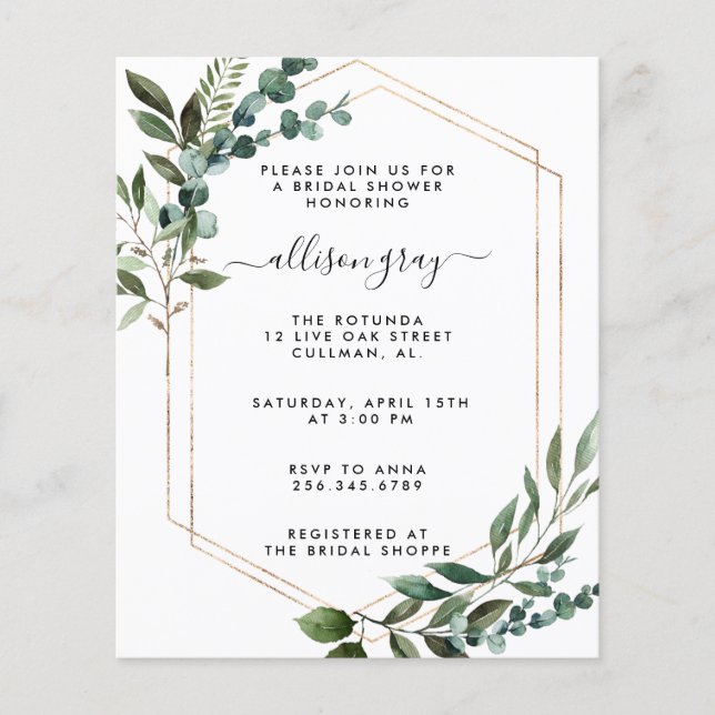 Bridal Shower-uitnodiging (Voorkant)