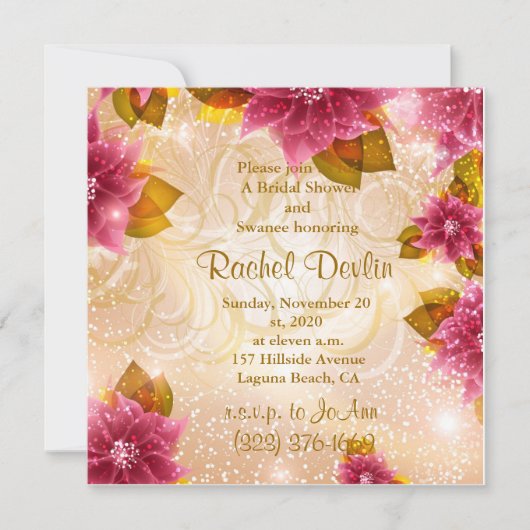 Bridal Shower-uitnodiging Kaart (Voorkant)