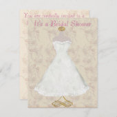 Bridal Shower-uitnodiging Kaart (Voorkant / Achterkant)