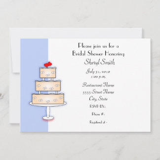 Bridal Shower-uitnodiging met bruiloft Cake Kaart