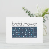 Bridal Shower-uitnodiging | Peacock Blue Kaart (Staand voorkant)