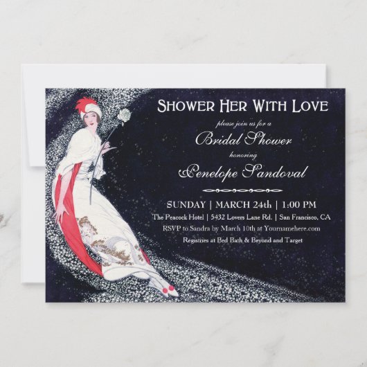  Bridal Shower-uitnodigingen Kaart (Voorkant)