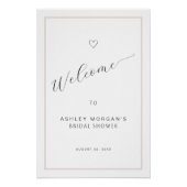 Bridal Shower Welcome Sign | Minimal Black Script Perfect Poster (Voorkant)