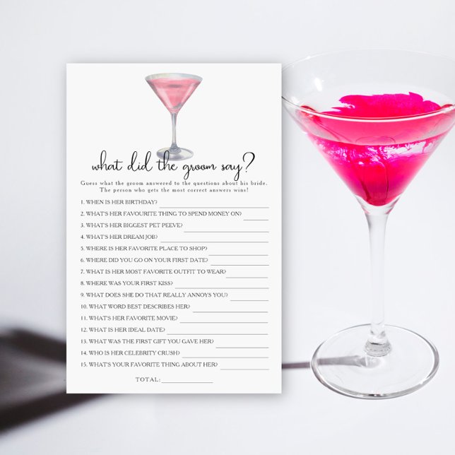 Bridal shower What did the groom say  (Creator heeft geüpload)