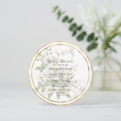 Bridal Shower White Roses Gold Frame Save The Date (Staand voorkant)