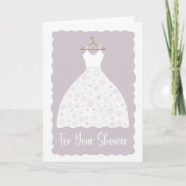 Bridal Shower with Flowery Dress Kaart