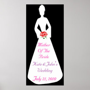 Bridal Silhouette I moeder van de bride Poster
