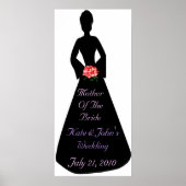 Bridal Silhouette moeder van de bride Poster (Voorkant)