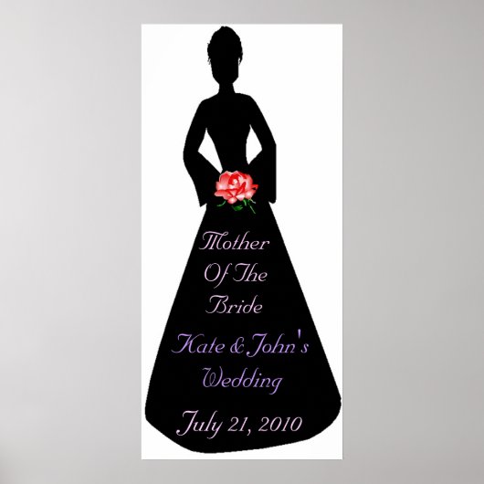 Bridal Silhouette moeder van de bride Poster (Voorkant)