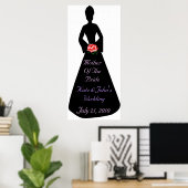 Bridal Silhouette moeder van de bride Poster (Thuiskantoor)