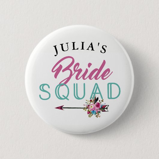 Bridal Squad Bride Badges Bachelorette Tribe Pins Ronde Button 5,7 Cm (Voorkant)