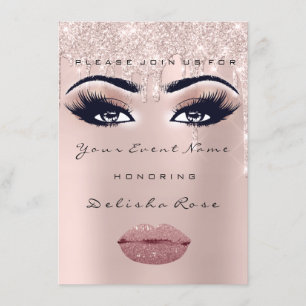 Bridal Sweet 16th 15th Kiss LIPS Roos Skinny Kaart