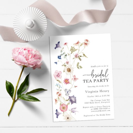 Bridal Tea Floral Kaart