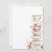Bridal Tea Party Chinoiserie Pink Bridal Shower In Kaart (Achterkant)