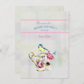 Bridal Tea Party Shower Uitnodiging (Voorkant / Achterkant)