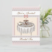 Bridal Tea Persoonlijke partij - Roze Kaart (Staand voorkant)
