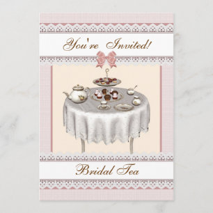 Bridal Tea Persoonlijke partij - Roze Kaart