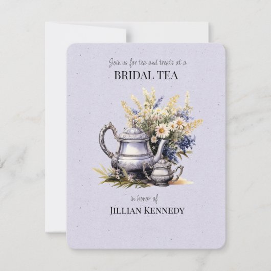 Bridal Tea Shower Uitnodiging (Voorkant)