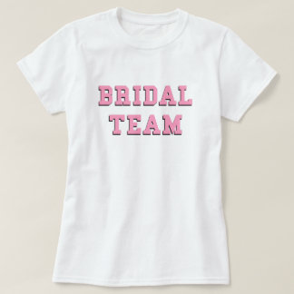 Bridal team roze brieven Bachelorett T-shirt