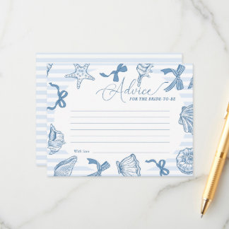 Bridal Toast On The Coast Seashells Advice Bridal Informatiekaartje