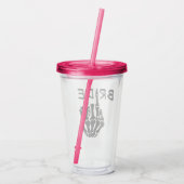 Bridal Tumbler - Skeletring Acryl Drinkbeker (Achterkant)