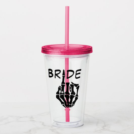 Bridal Tumbler - Skeletring Acryl Drinkbeker (Voorkant)