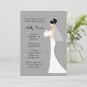 Bridal Uitnodiging van de Shower met de passende E (Staand voorkant)