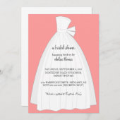 Bridal Uitnodiging van de Shower {Peach} (Voorkant / Achterkant)