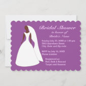 Bridal - Uitnodiging voor Bridal - Paars bruiddans (Voorkant)