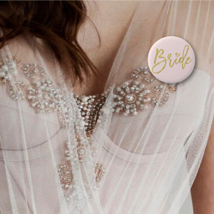Bridal van Bridal-bruiloft Bridal van Bride Diamon Ronde Button 5,7 Cm