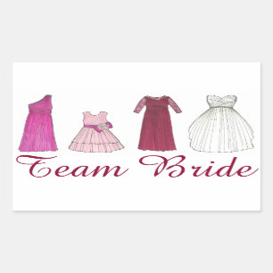 Bridal van de Bridesmaïde-Sticker van de Bride Wed Rechthoekige Sticker
