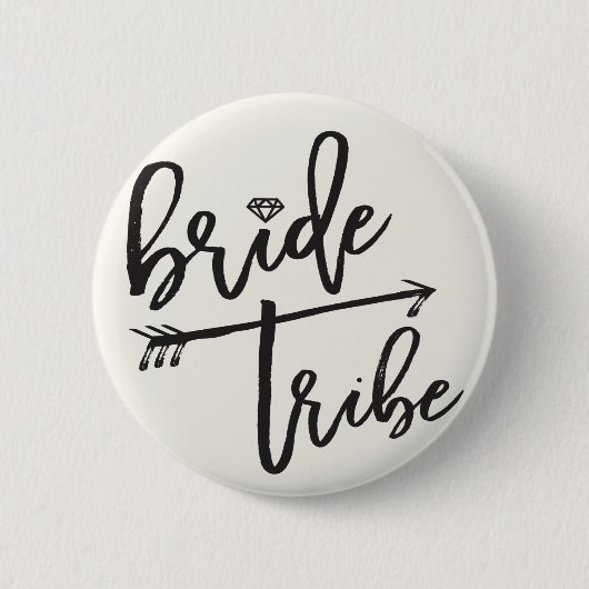 Bridal van de Tribe Diamond Weddenschap Ronde Button 5,7 Cm (Voorkant)
