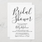 Bridal van zwart-wit Manuscript - Uitnodiging (Voorkant / Achterkant)