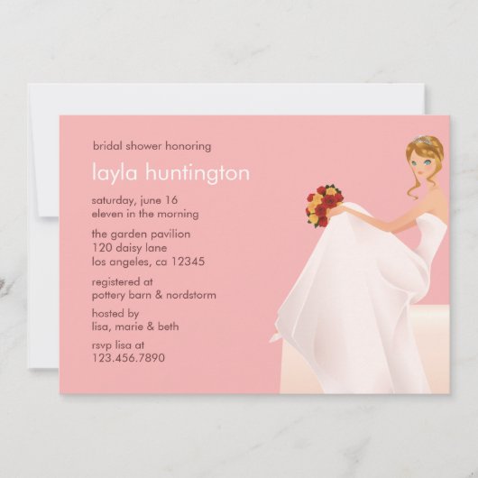 Bridal Wedding Shower Card (Bride in Waiting) Kaart (Voorkant)