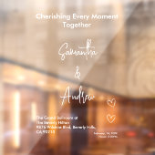 Bridal White Weddings Celebrating Love Romance Raamsticker (Vel 2)