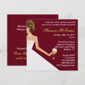 bridal wine invitation with pearls (Devant / Derrière)