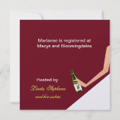 bridal wine invitation with pearls (Dos)