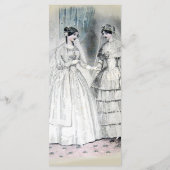  bridale bruidjes Antiek Wit Weddenschap Menu (Achterkant)