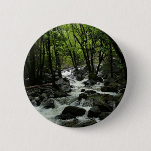 Bridalveil Creek in Yosemite National Park Ronde Button 5,7 Cm