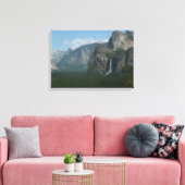 Bridalveil-Herfsten en halve dome bij Yosemite Canvas Afdruk (Insitu (Woonkamer))