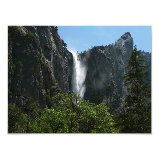 Bridalveil-Herfsten in het Nationaal Park Yosemite Foto Afdruk (Voorkant)